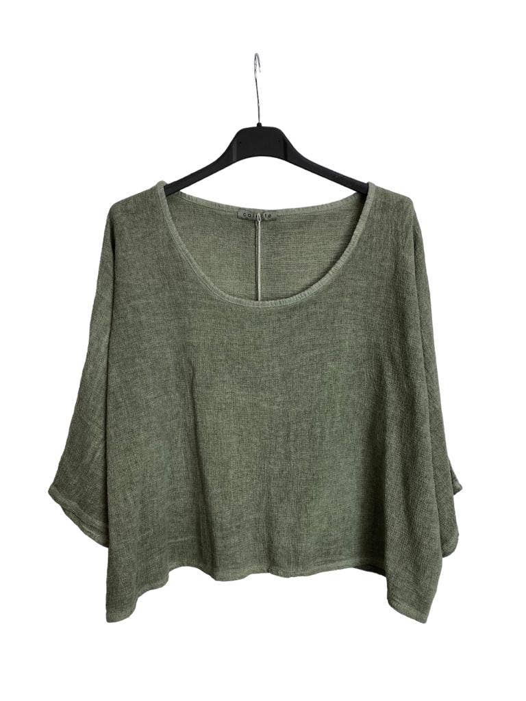 la maison des fibres naturelles – wholesale T-shirt – women's – TOP 3791 90% COTTON 10% LINEN13