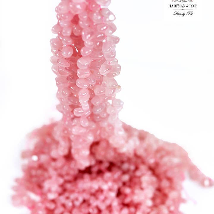 Rose Quartz 8x10mm Smooth Chips - Job Lot 45 16" strands for wholesale by Hartman & Rose