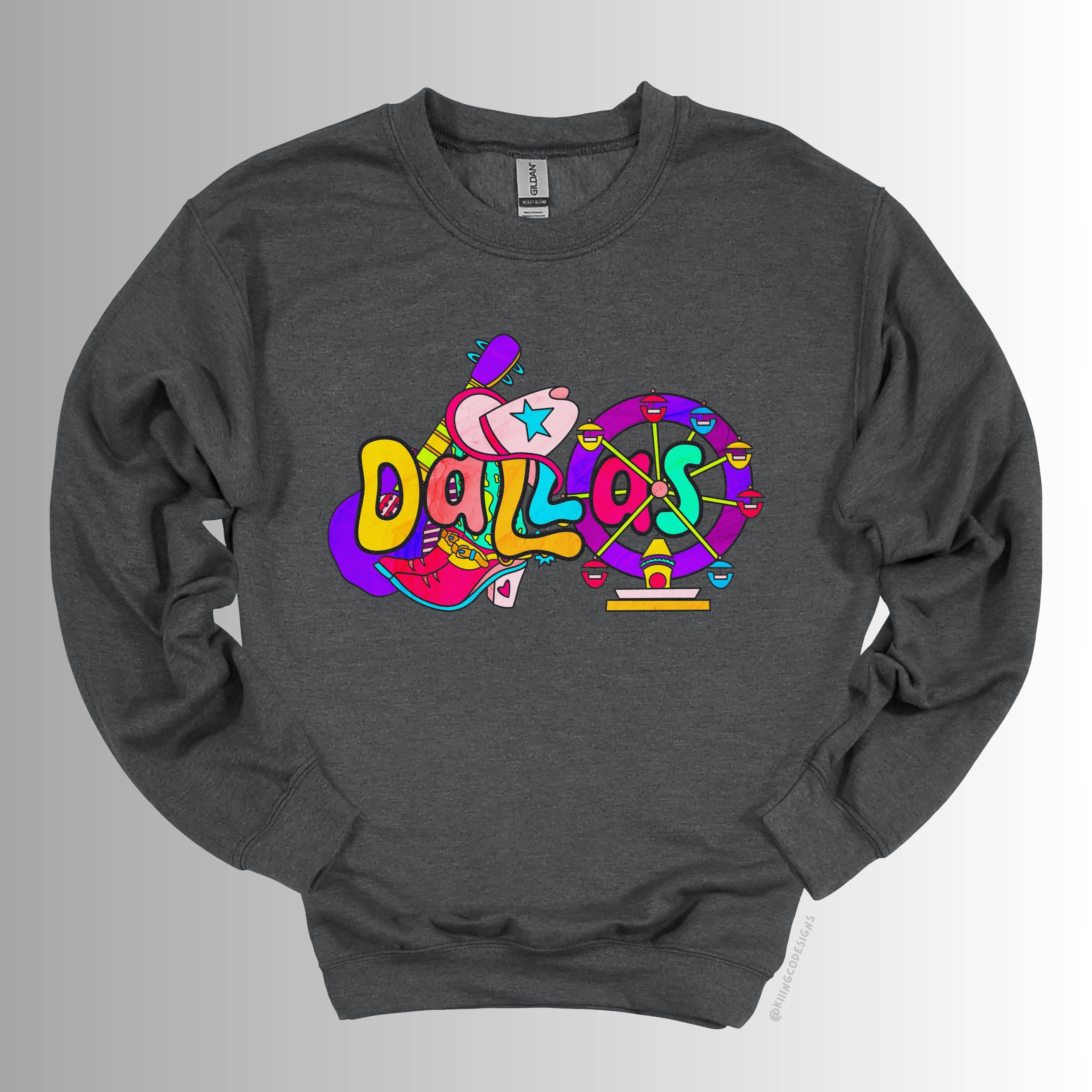 Kiiing & Co. Designs - Wholesale Graphic Sweatshirt - Unisex - Dallas Sweatshirt4