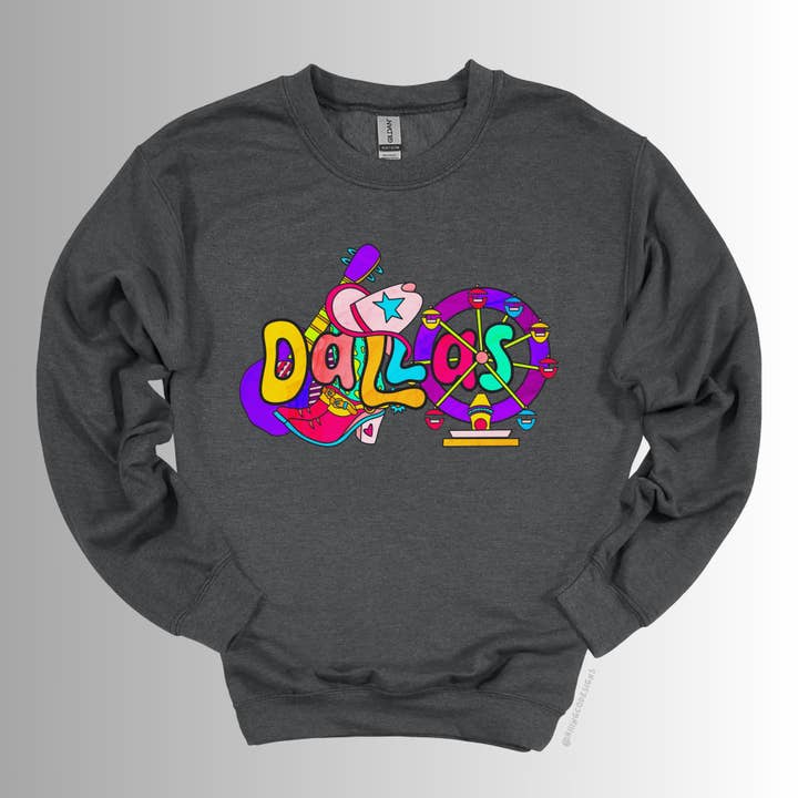 Kiiing & Co. Designs - Wholesale Graphic Sweatshirt - Unisex - Dallas Sweatshirt4