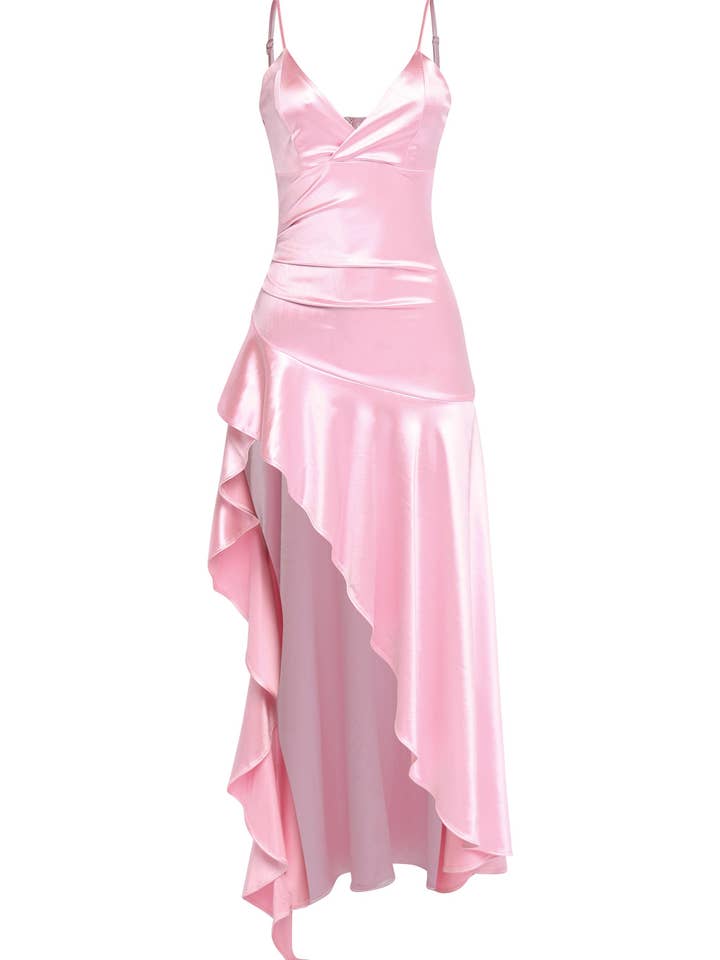 Rok met ruches van satijn maxi voor wholesale door K Too