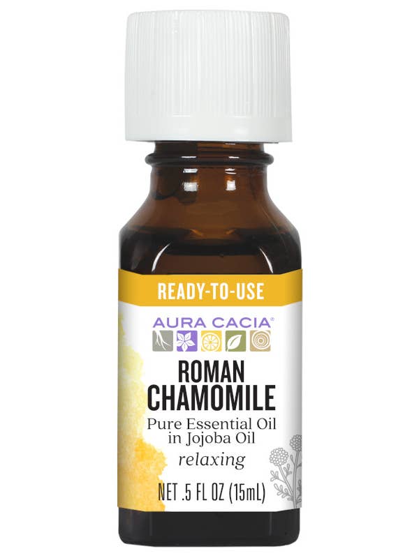 Ready To Use Roman Chamomile Essential Oil In Jojoba Oil for wholesale by Aura Cacia