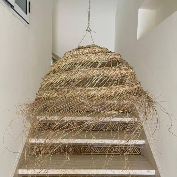 Berberparadise – Engroshandel Lampeskærm – Halm lampeskærme, rattan flettet vedhæng lys5