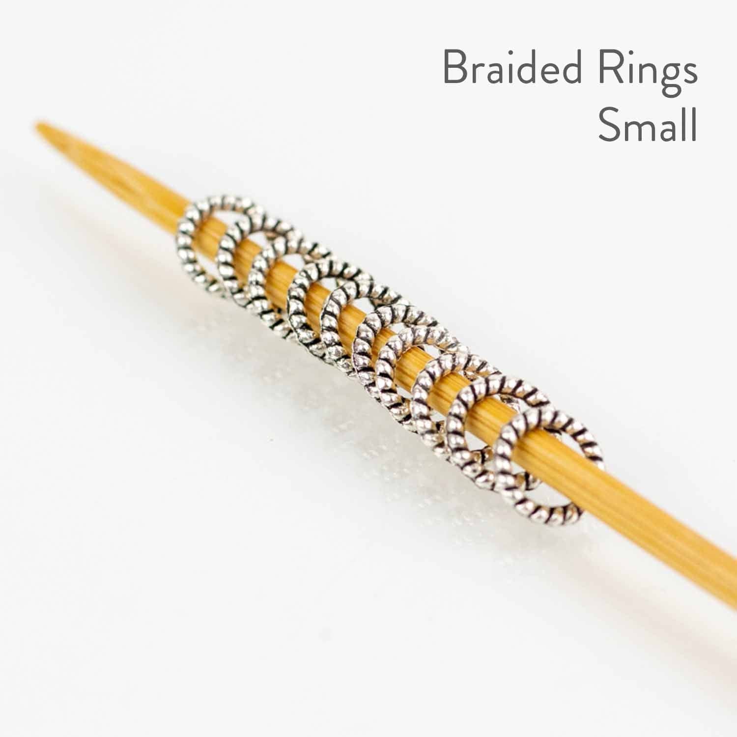 Twice Sheared Sheep - Wholesale Knitting/Crochet Supplies - Simple Braided Ring Stitch Markers0