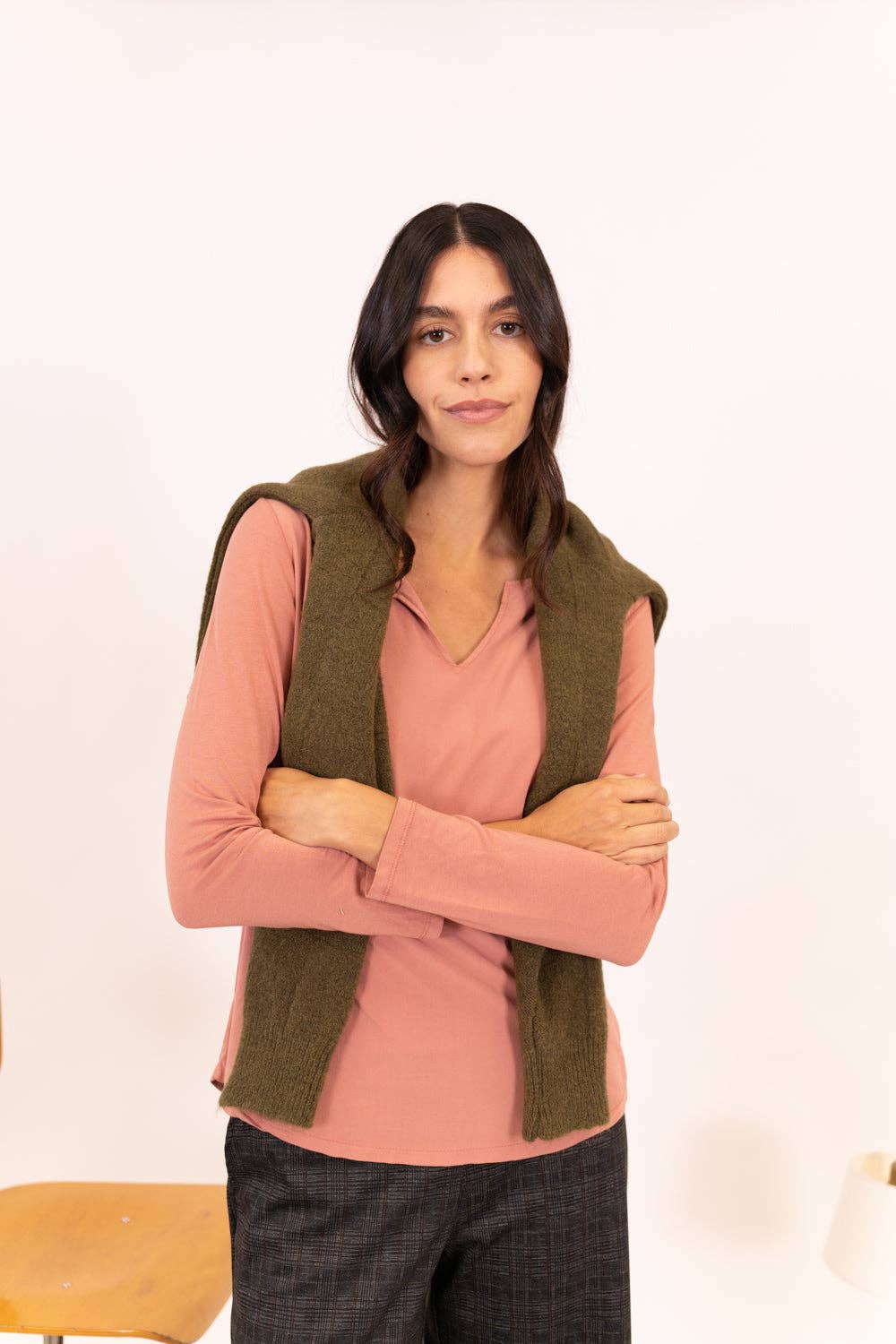 POEMS BCN - Wholesale T-shirt (Zonder tekening) - Dames - T-SHIRT MET V-HALS VAN DAZE2