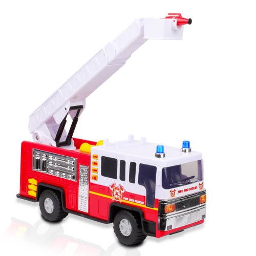 The Toy Group - Wholesale Toy Car/Truck - Kids - Playkidiz 15" Fire Truck Toy for Kids with Lights and Siren