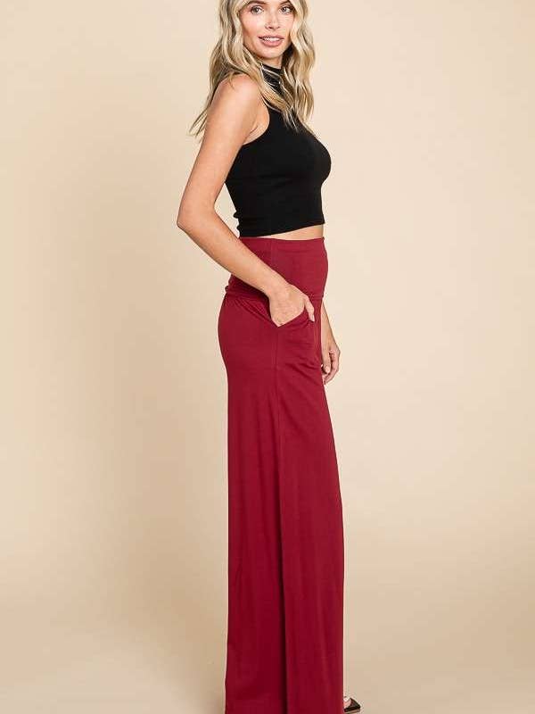 Culture Code - Wholesale Pants - Women's - CJP1763 - FOLDABLE WAIST BAND PALAZZO PANTS13