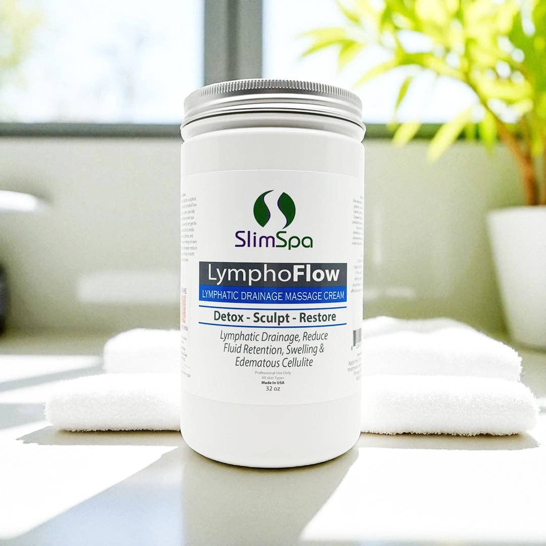 SlimSpa The Body Care Specialists - Wholesale Body Cream/Lotion - LymphoFlow – Lymphatic Drainage Massage Cream 32 oz.6