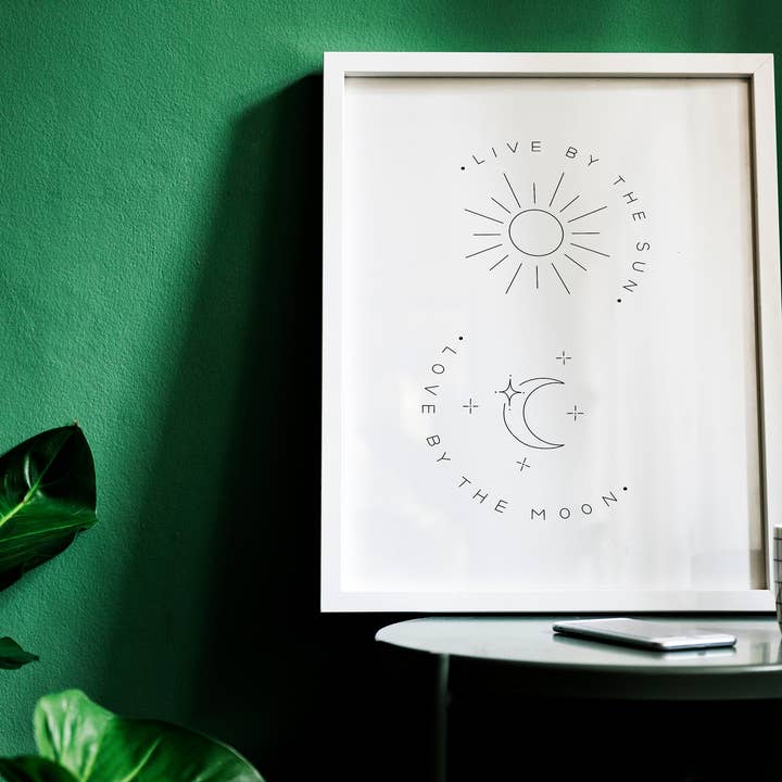 Hound & Fox Print Co – wholesale Art print – Sun and Moon Inspirational Quote Boho Wall Art1