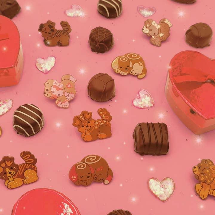 caja de cajas de pines misteriosos de chocopups para venta al por mayor de Hannimations