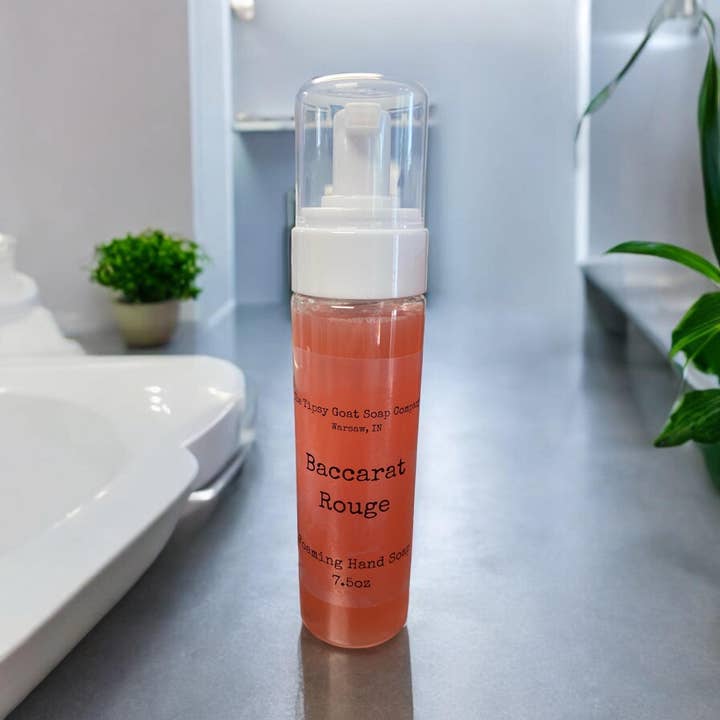 Baccarat Rouge Foaming Hand Soap for wholesale by The Tipsy Goat Soap Company