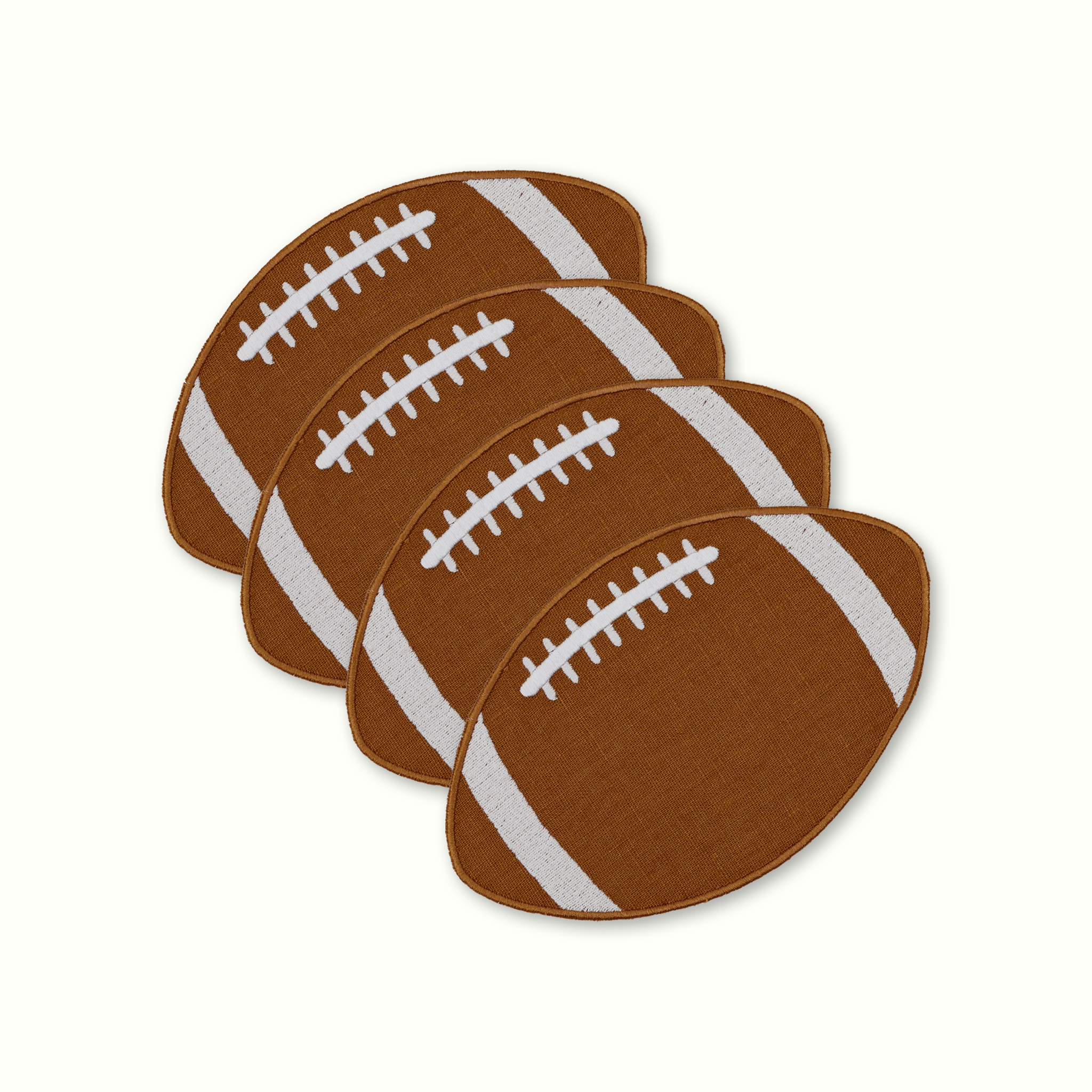 House of Gleason - Wholesale Dinner & Cloth Napkin - Football Linen Cocktail Napkins - Set of 41