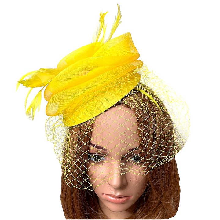Diacly - Wholesale Fascinator Hat - Women's - Flower Mesh Veil Flapper Fascinator s167