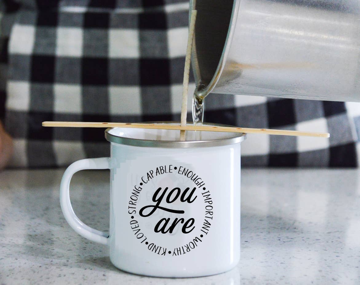 Clever Cow Candle Co - Wholesale Jar/Filled Candle - White Label/Your Logo Soy Enamel Mug Candle Custom Design2