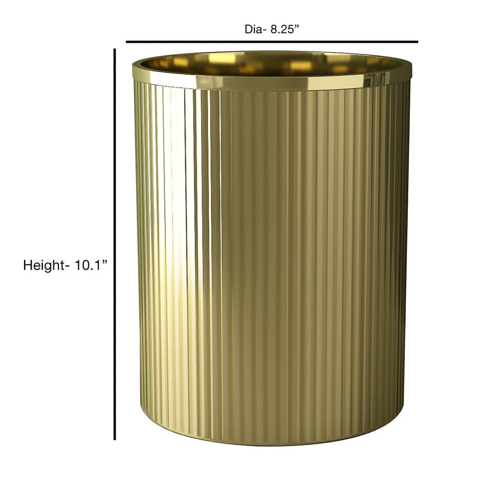 nu steel – wholesale Papperskorg/papperskorg – Kaiwah papperskorg i guldbelagd stål3
