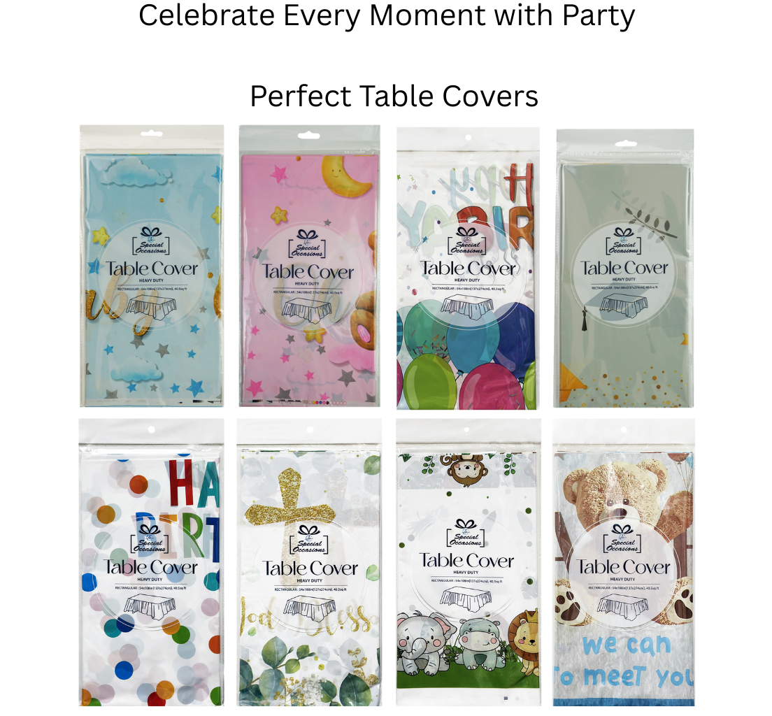 Angels Craft - Wholesale Disposable Table Cover/Runner - Make Your Table Party-Perfect – Assorted Themed Covers11