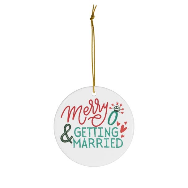 R is for Robo - Wholesale Ornament - Engagement Christmas Ornament - Engaged Holiday Ornaments