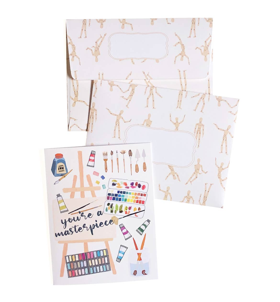 Artistry Cards - Wholesale Friendship Card - You're a Masterpiece – Art Supplies Themed Appreciation Card2