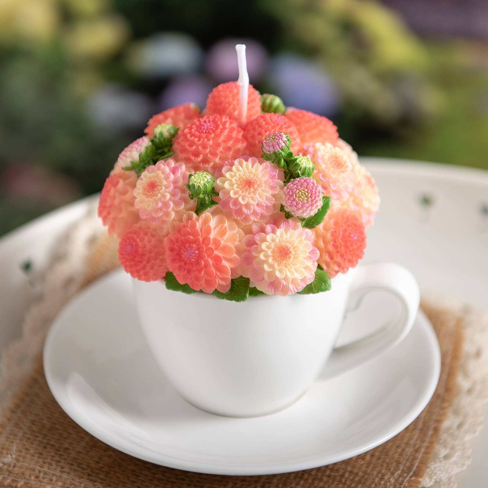 Southlake Gifts Canada - Wholesale Novelty Candle - Dahlia Candle Bouquet - Orange1