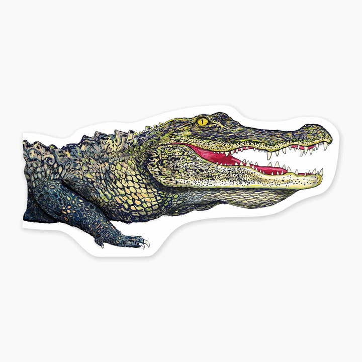 Gator - Autocollant artistique de 3 po pour la vente par Nice Enough Stickers