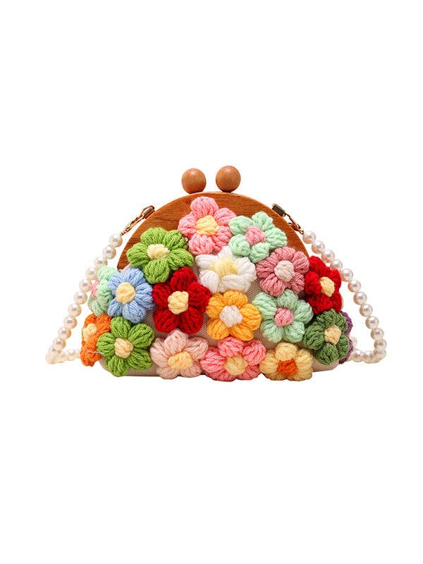 Sheer Trend – wholesale Crossbody bag – Women's – Chains Flower Shape Crossbody Bags Handbags9