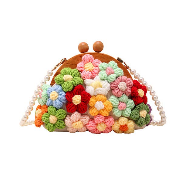 Sheer Trend - Wholesale Crossbody Bag - Women's - Chains Flower Shape Crossbody Bags Handbags9