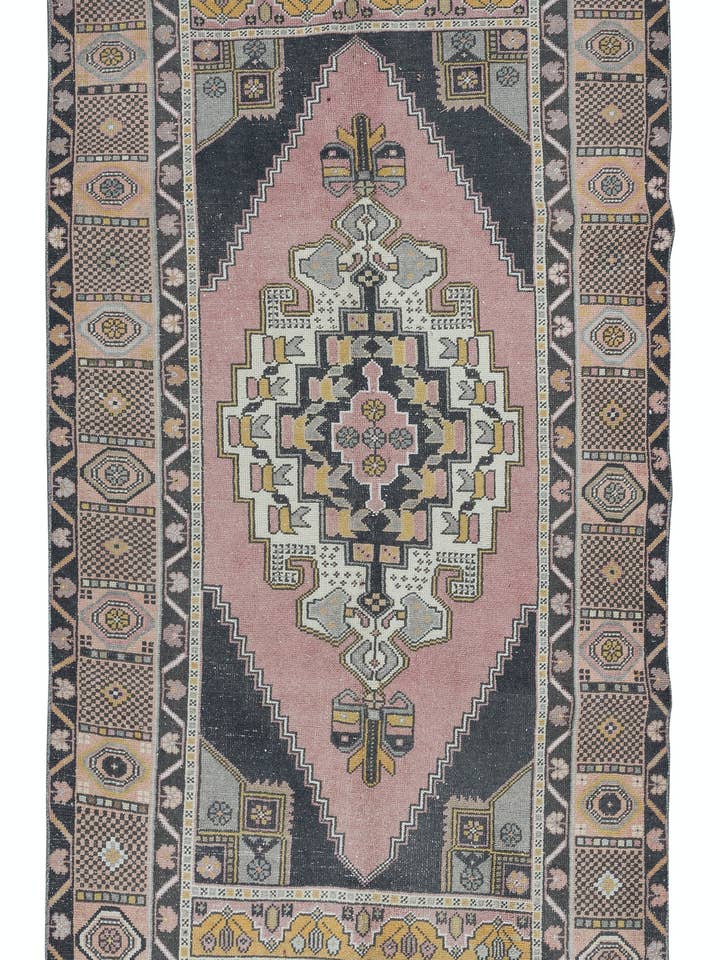 Alfombra oriental turca vintage hecha a mano, de 4,6 x 8,7 pies, 100% lana para venta al por mayor de Rug Specialist LLC.