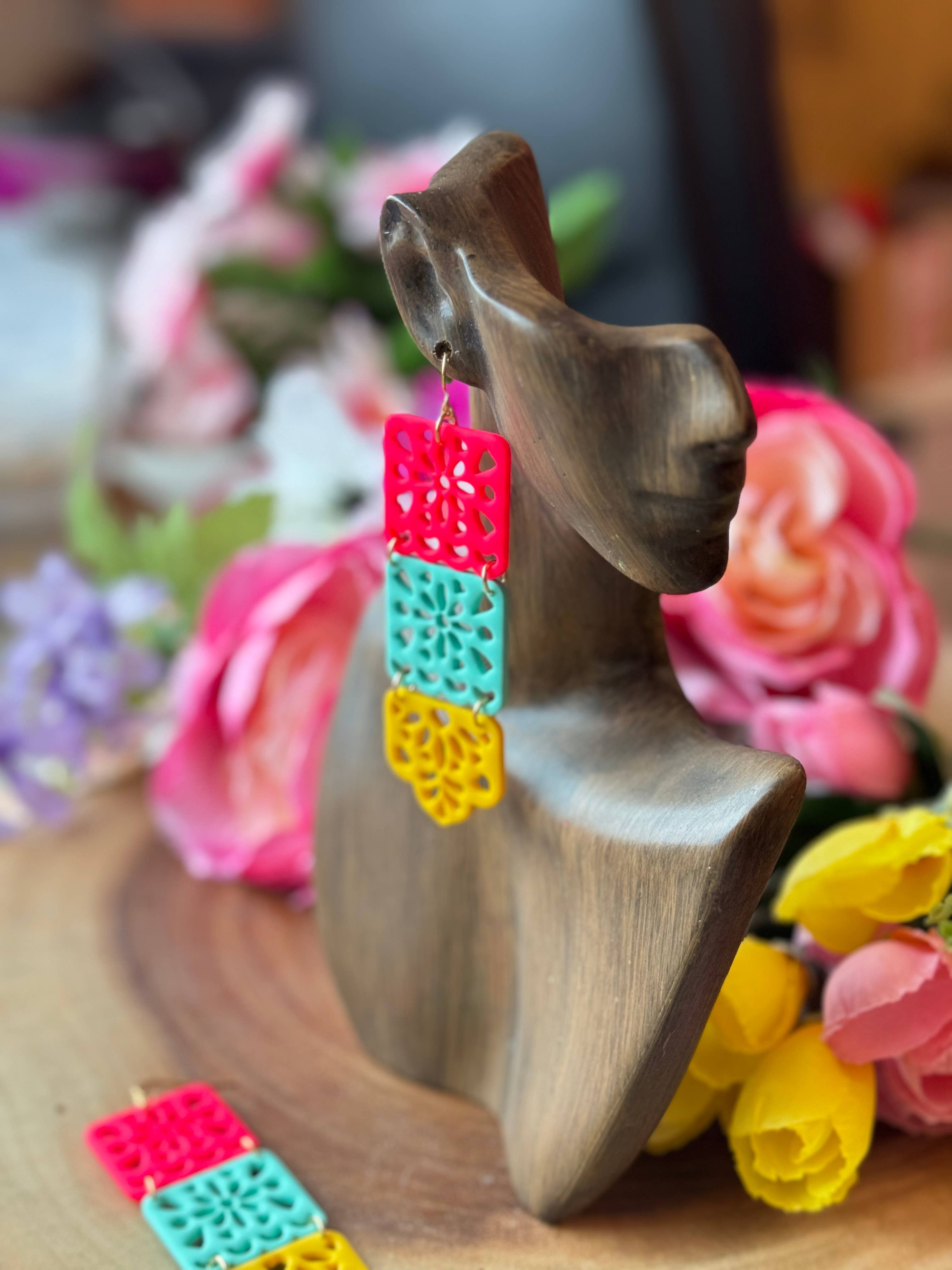 Skye Eclisse Jewelry - Wholesale Dangle Earrings - Mexican Papel Picado Earrings, Latina Jewelry4