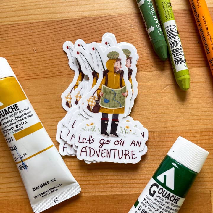 Leah Bees Creations - Wholesale Sticker - Let's go on an adventure — Vinyl sticker1