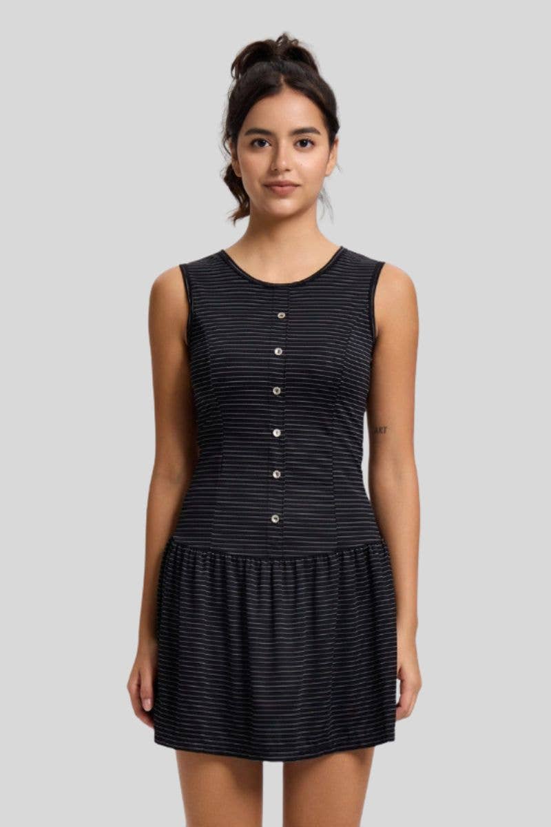 Sodalemon – wholesale Sportklänning – Dam – Randig snabbtorkande tennisklänning7