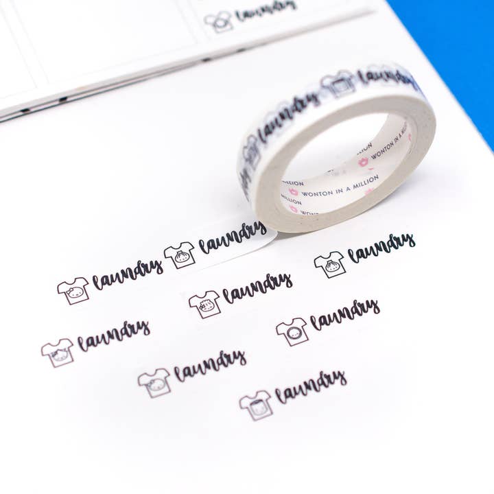 Skript Washi - tvätt (1" Perforerad, 10mm) för wholesale av Wonton In A Million