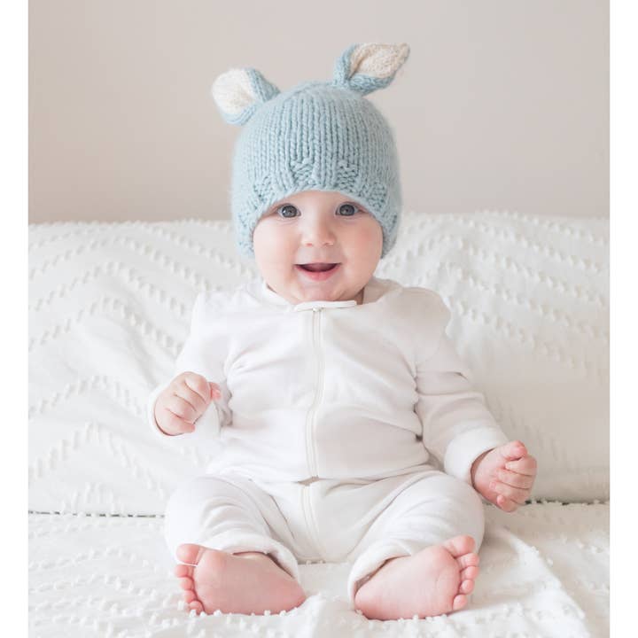 Huggalugs - Wholesale Beanie - Kids - Bunny Ears Blue Beanie Hat Baby & Kids1