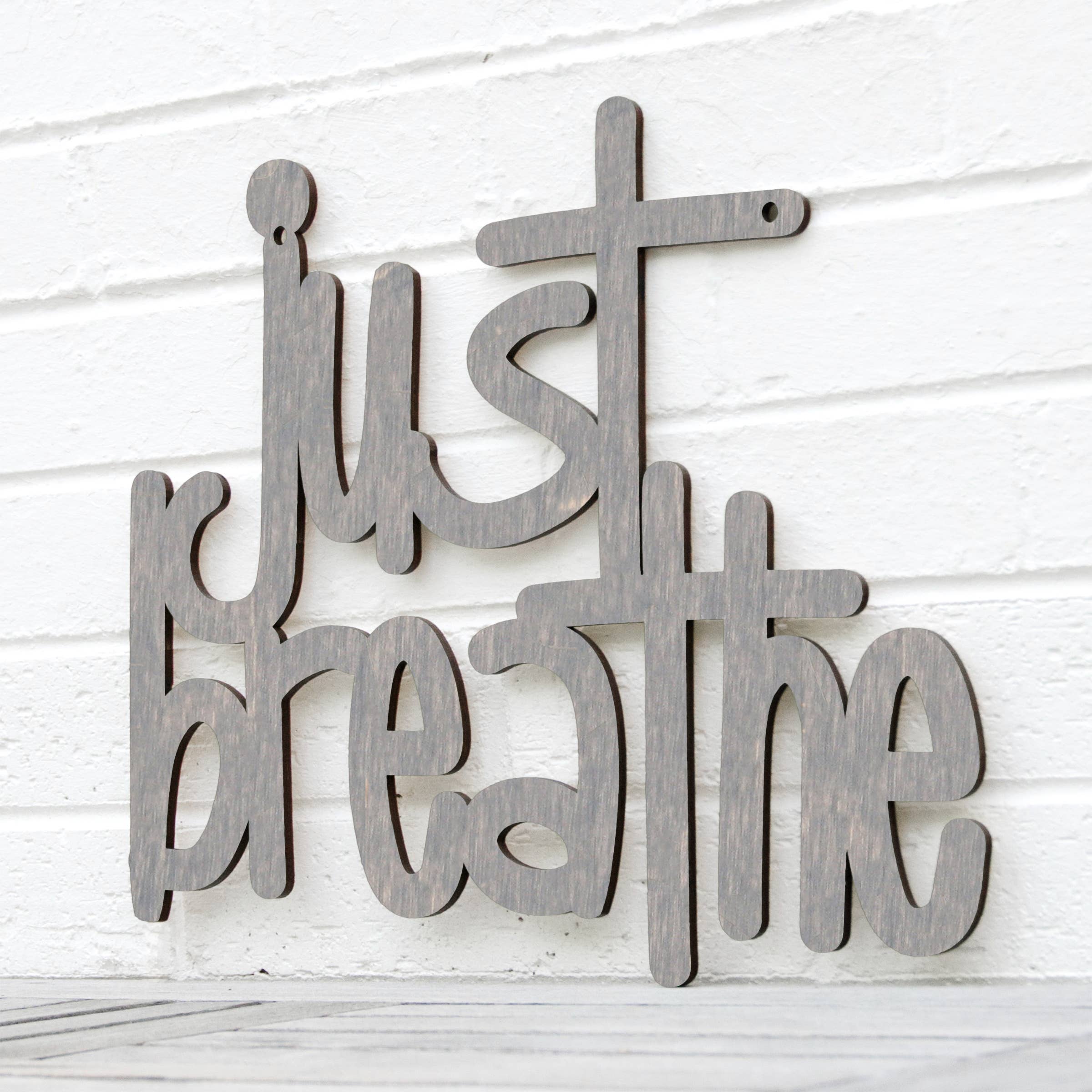 Spunky Fluff - Wholesale Wall Sign - Just Breathe, Inspirational Wood Wall Art Sign14