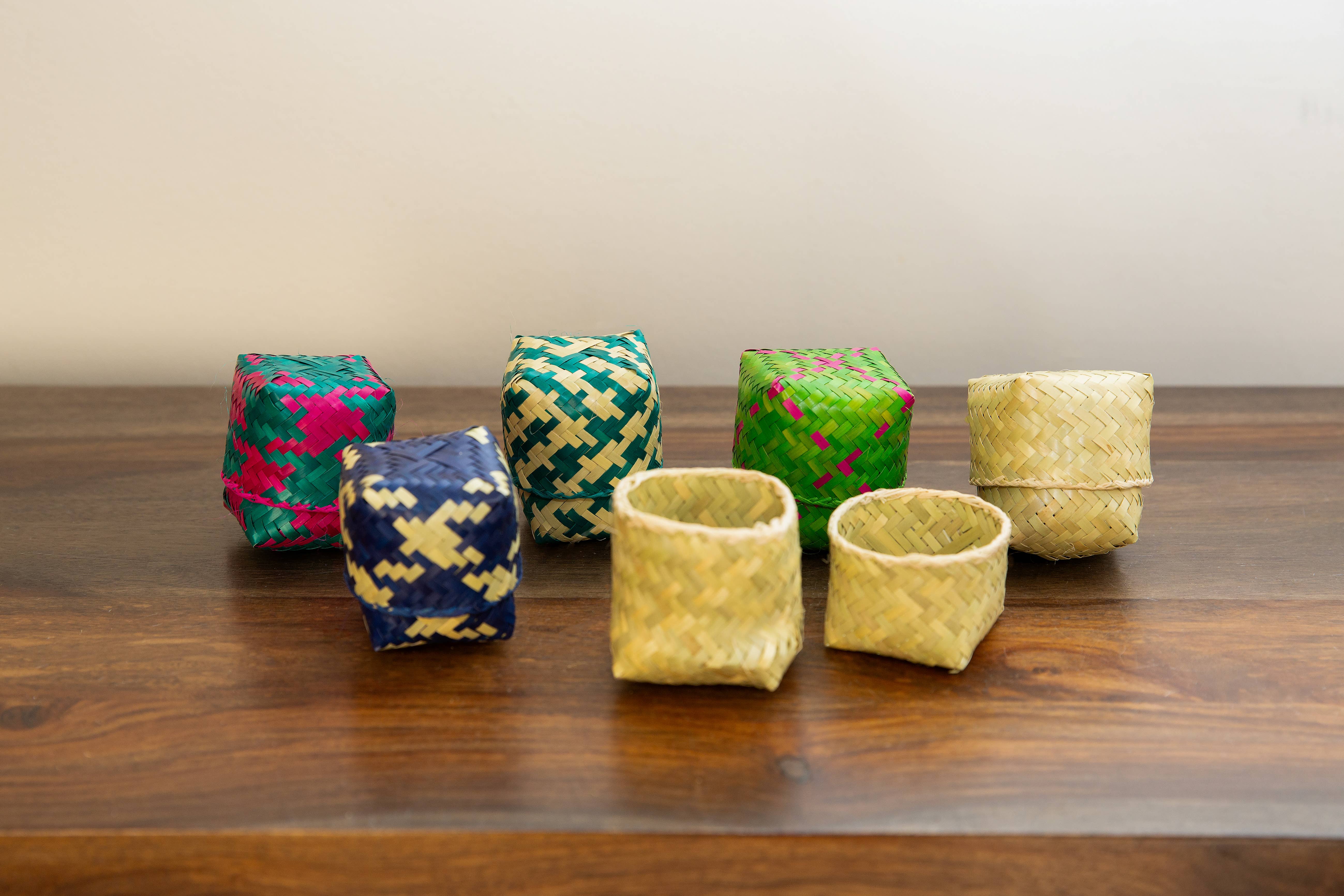 Gitzell FairTrade – wholesale Myntväska - Dam – Fickor, palmblad små - set om 65