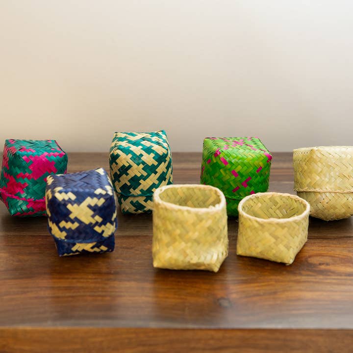 Gitzell FairTrade – wholesale Myntväska - Dam – Fickor, palmblad små - set om 65