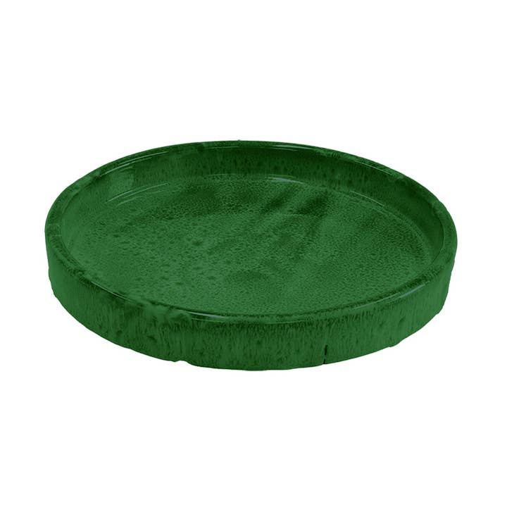 Glazed Saucer for PP022, Green - X Large for wholesale by Esschert Design USA