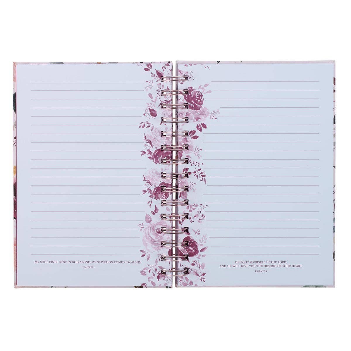 Christian Art Gifts - Wholesale Journal/Diary - Journal Wirebound Pink Floral The Plans Jer. 29:112