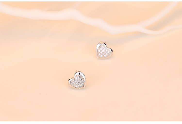 Gemscape UK – Großhandel Ohrstecker – Voll besetzter Liebesohrring aus Sterlingsilber5