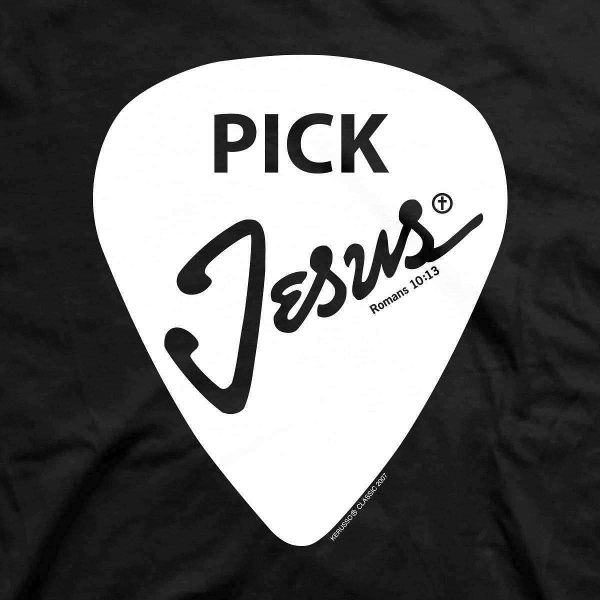 Black Kerusso Christian T-Shirt Pick Jesus for wholesale on Faire4