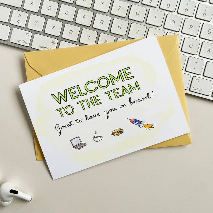 Velkommen Card - Velkommen til teamet - fantastisk at have dig for engroshandel hos The Friendly Colleague