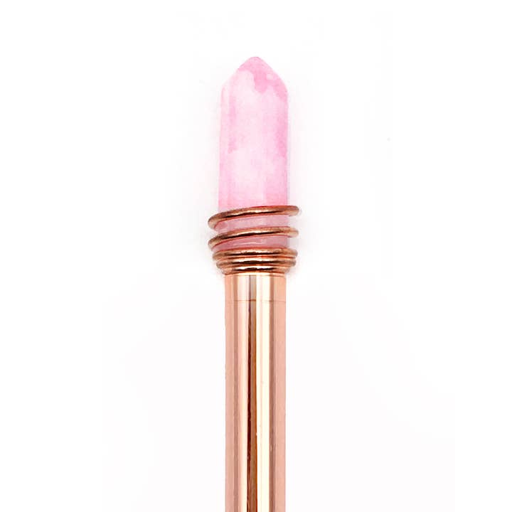 MYSTIC CRYSTAL PEN, ROSENQUARZ/ROSÉGOLD, 8ER-SET für den Großhandel von SNIFTY