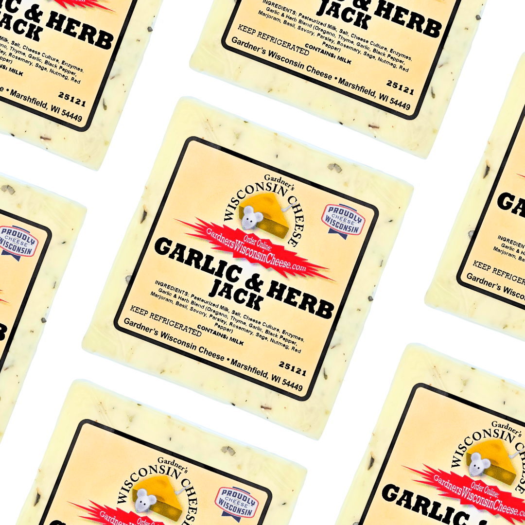 Gardner's Wisconsin Cheese and Sausage - Wholesale Cheese - Garlic & Herb Jack3