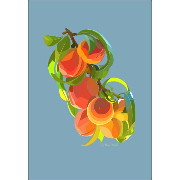 Georgia Peaches Wall Art for wholesale by Homeward Studio