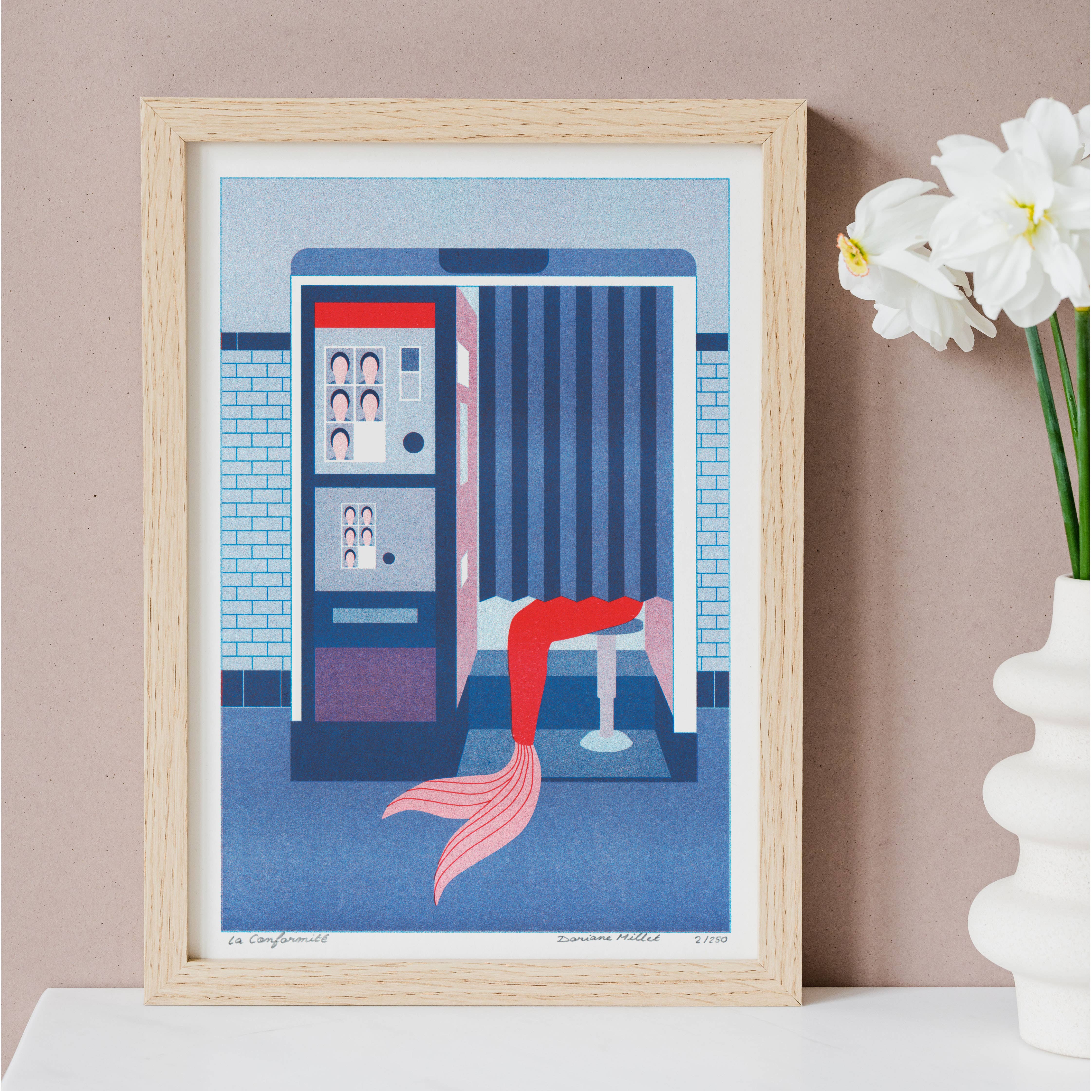 Doriane Millet - Wholesale Art Print - Compliance - A4 risography - Signed limited edition1