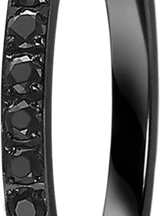 Jet Black CZ ring voor wholesale door CAPRICCI