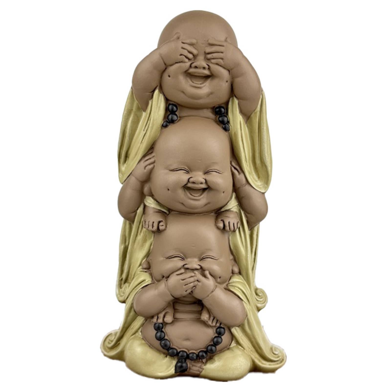 Zen'Arôme - Wholesale Sculpture - Stacked Laughing Buddha Statue - Original Gift Idea10