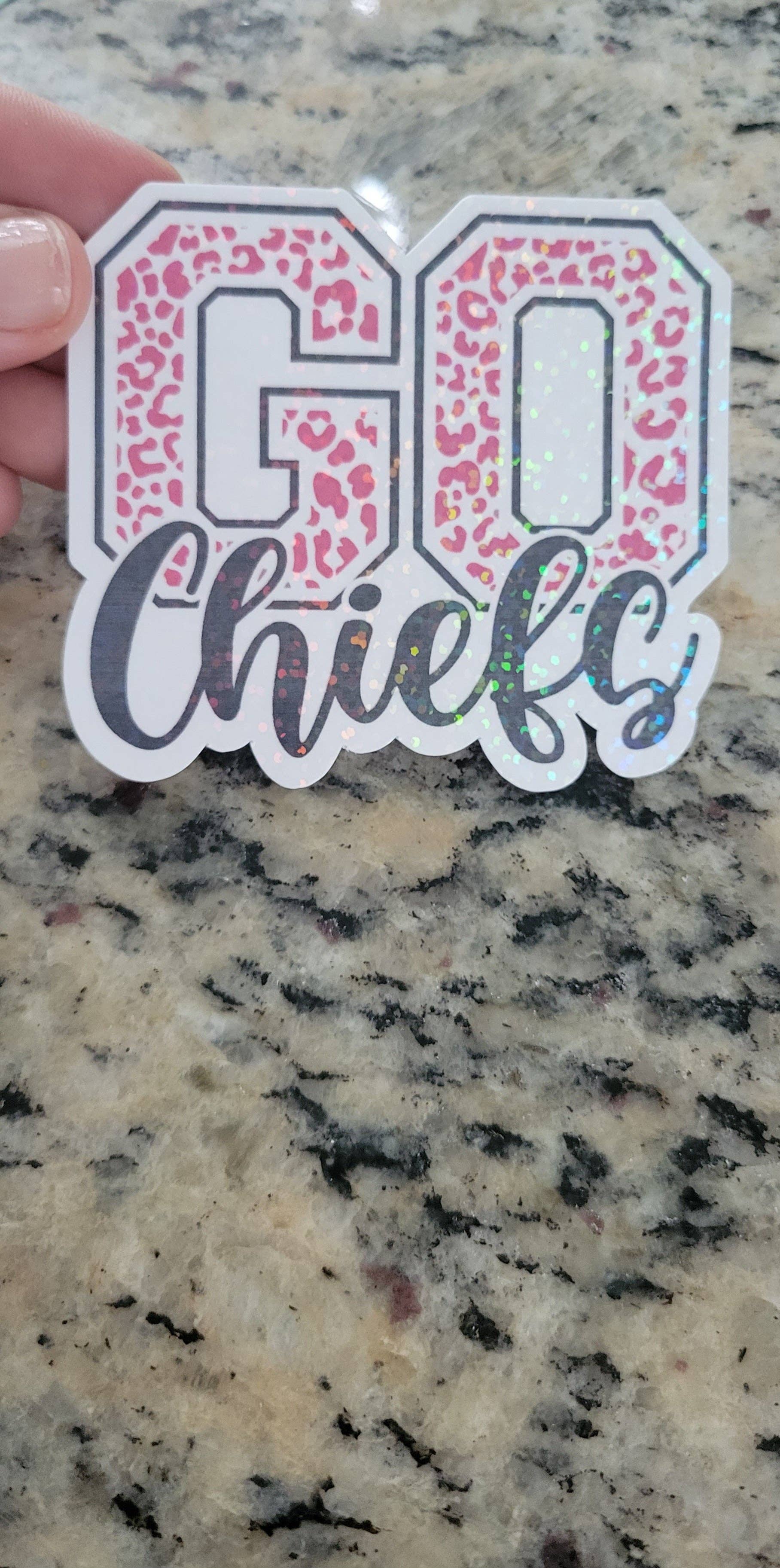 Dashmonograms - Wholesale Sticker - Chiefs Football Stickers, Chiefs Sticker, Glitter Sticker2