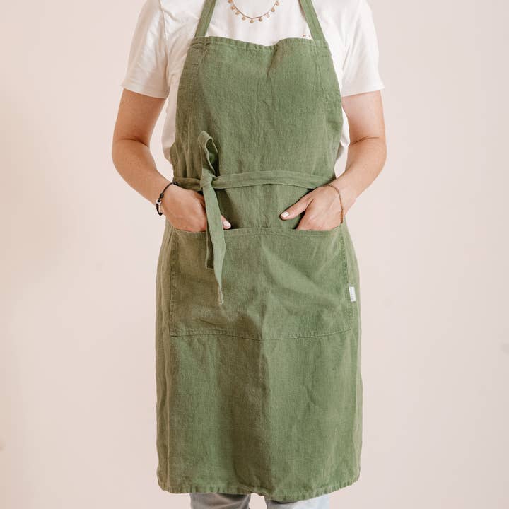 LinenQ – Engroshandel Forklæde – Linnedforklæde med lommer i forskellige farver22