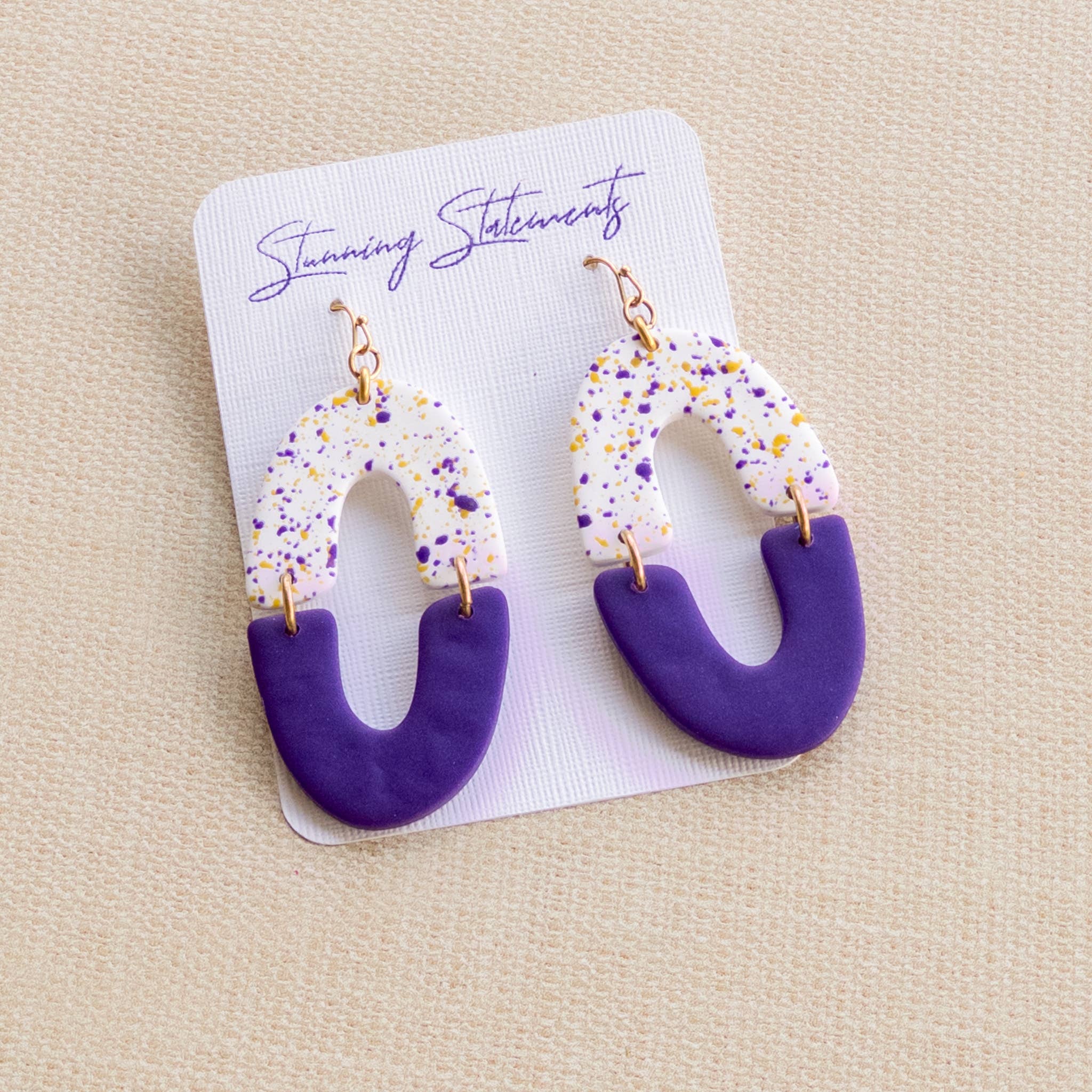 Stunning Statements - Wholesale Dangle Earrings - Giselle Gameday School Spirit Clay Earrings9