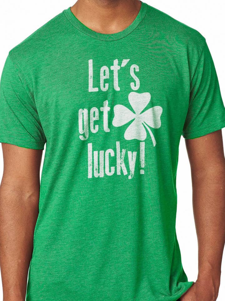 Irish Shirt Let's Get Lucky Shirt Mens T Shirt St. Patricks Day Husband Gift St Patricks Shirt Lucky Shirt for wholesale by EBOLLO